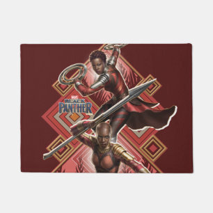Black Panther Nakia & Okoye Wakandan Graphic Doormat