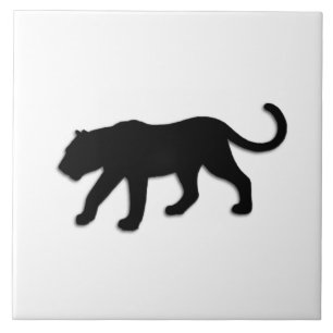 Black Panther on White Tile