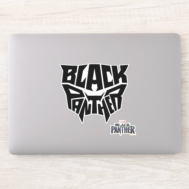 Black Panther | Panther Head Typography Graphic (Computer)