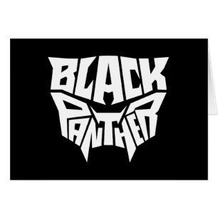 Black Panther   Panther Head Typography Graphic
