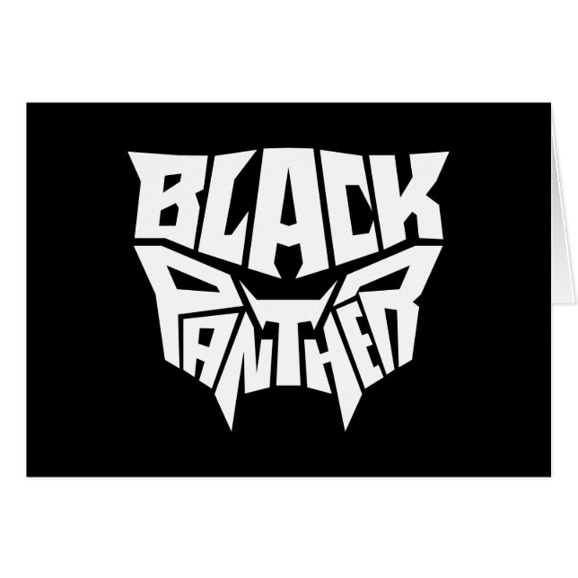 Black Panther | Panther Head Typography Graphic (Front Horizontal)