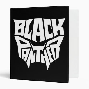 Black Panther   Panther Head Typography Graphic Binder