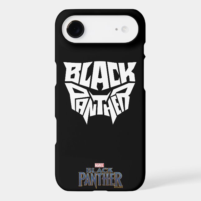 Black Panther | Panther Head Typography Graphic Case-Mate iPhone Case (Back)