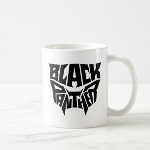 Black Panther   Panther Head Typography Graphic Coffee Mug