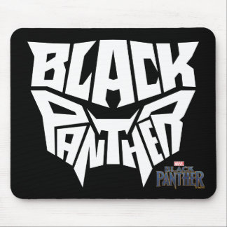 Black Panther | Panther Head Typography Graphic Mouse Pad