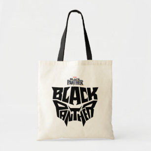 Black Panther   Panther Head Typography Graphic Tote Bag