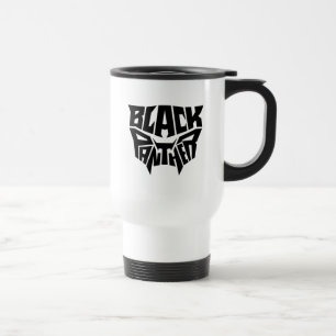 Black Panther Panther Head Typography Graphic Travel Mug