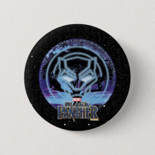 Black Panther   Panther Symbol & Wawa Tree 2 Inch Round Button