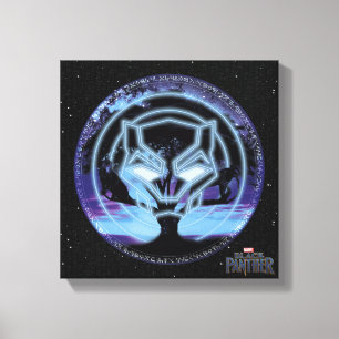 Black Panther   Panther Symbol & Wawa Tree Canvas Print