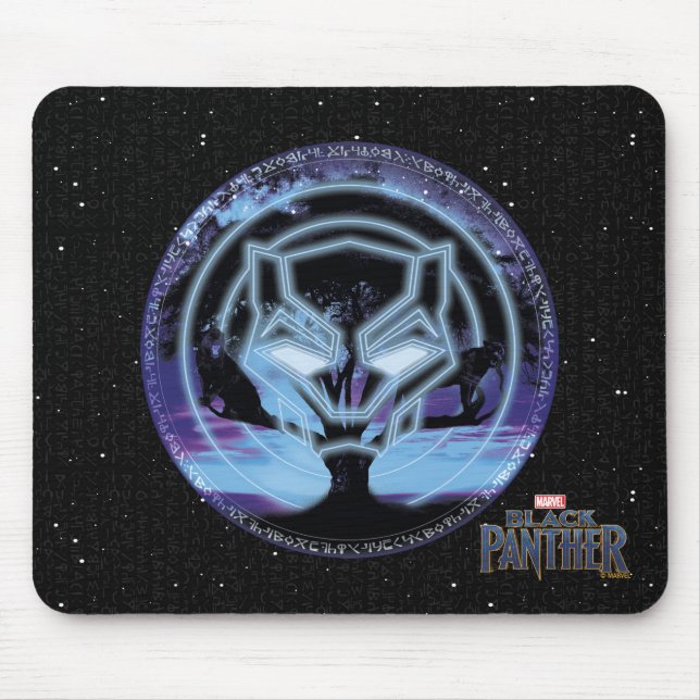 Black Panther | Panther Symbol & Wawa Tree Mouse Pad (Front)