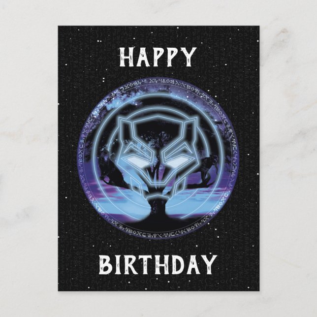 Black Panther | Panther Symbol & Wawa Tree Postcard (Front)