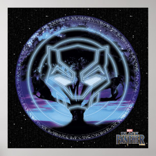 Black Panther   Panther Symbol & Wawa Tree Poster