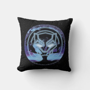 Black Panther Panther Symbol & Wawa Tree Throw Pillow