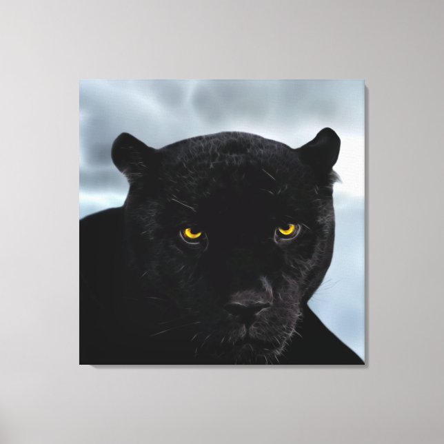 Black Panther Panthera Canvas Print (Front)
