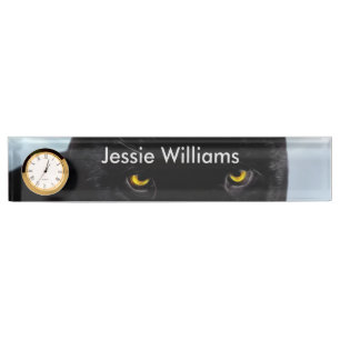 Black Panther Panthera Nameplate