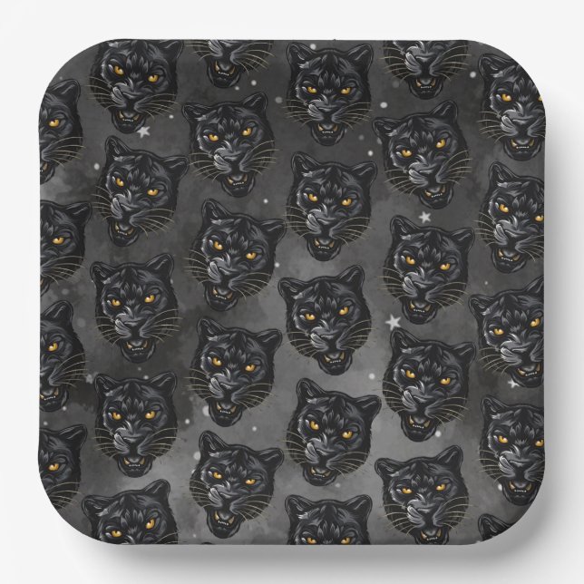 Black Panther Paper Plate (Front)