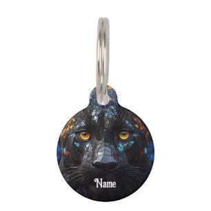 Black Panther Portrait  Pet Tag