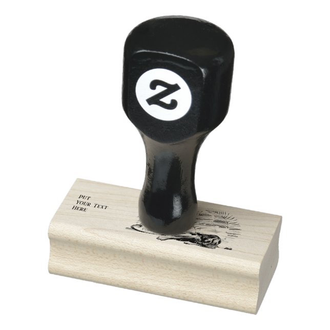 Black Panther Resting  Amid Jungle Foliage Rubber Stamp (Stamp)