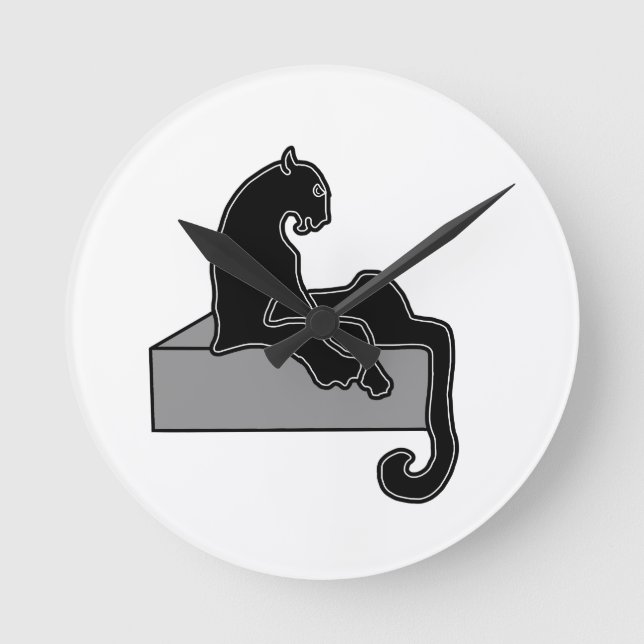 black Panther Round Clock (Front)