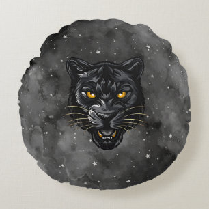 Black Panther Round Pillow