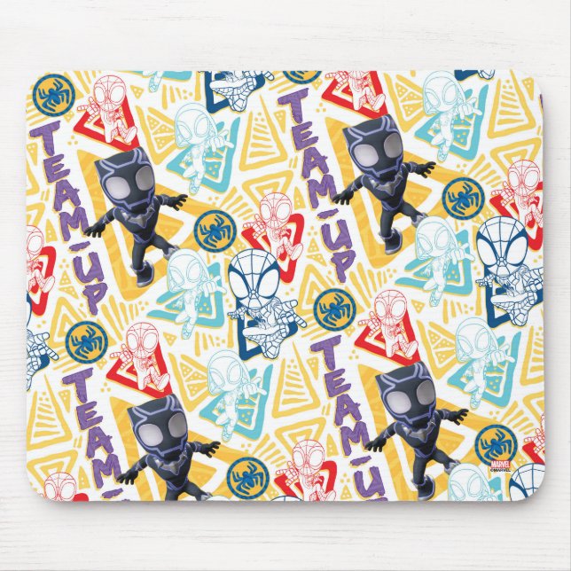 Black Panther & Spidey Team "Team-Up" Mouse Pad (Front)