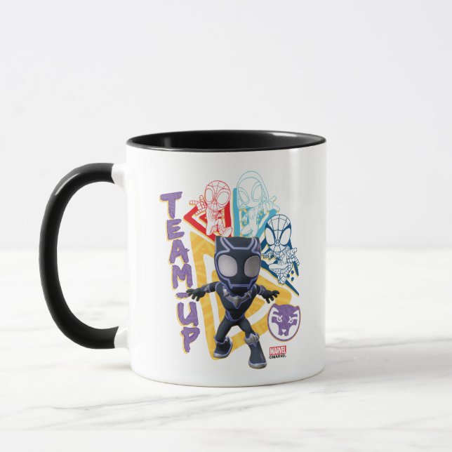 Black Panther & Spidey Team "Team-Up" Mug (Left)
