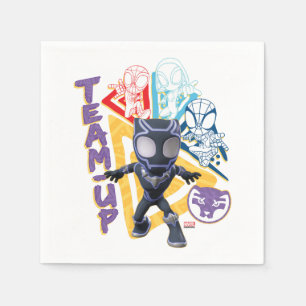 Black Panther & Spidey Team "Team-Up" Napkin