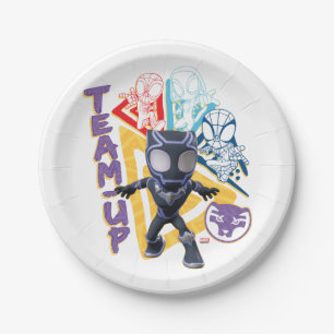 Black Panther & Spidey Team "Team-Up" Paper Plate