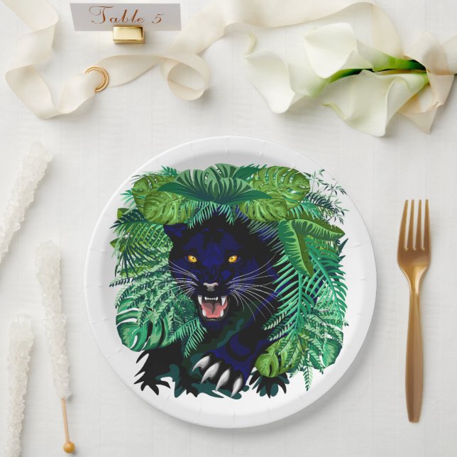 Black Panther Spirit of the Jungle Paper Plate (Wedding)