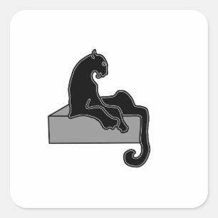 black Panther Square Sticker
