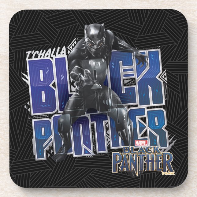 Black Panther | T'Challa - Black Panther Graphic Coaster (Front)