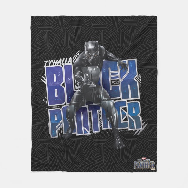 Black Panther | T'Challa - Black Panther Graphic Fleece Blanket (Front)