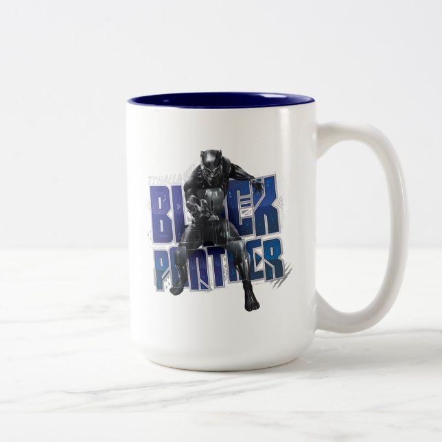 Black Panther | T'Challa - Black Panther Graphic Two-Tone Coffee Mug (Right)