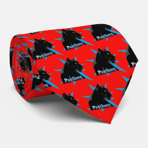 Black Panther Team Mascot  on Any Colour Necktie
