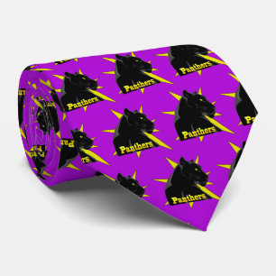 Black Panther Team Mascot  on Any Colour Necktie