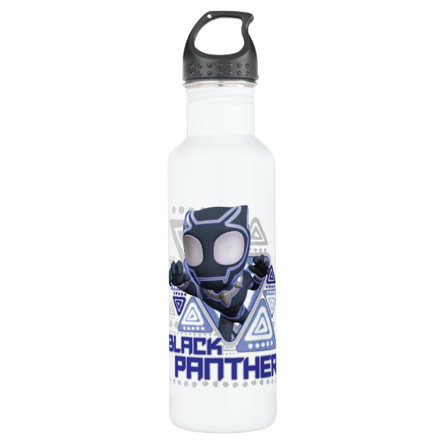 Black Panther Triangular Character Graphic 710 Ml Water Bottle (Front)
