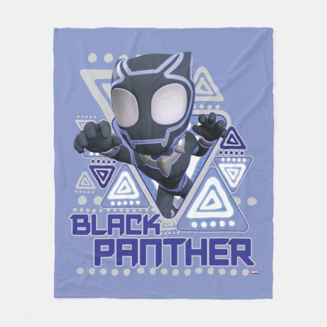 Black Panther Triangular Character Graphic Fleece  (Front)