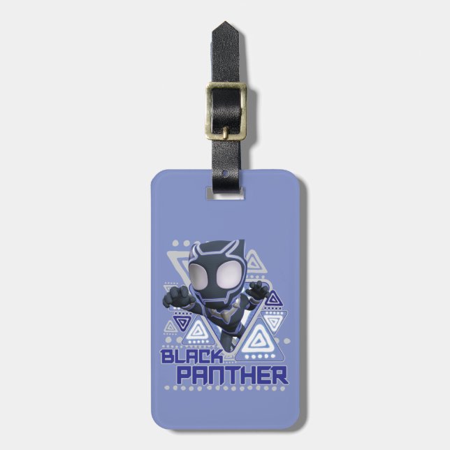 Black Panther Triangular Character Graphic Luggage Tag (Front Vertical)