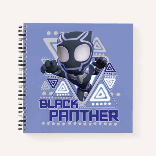 Black Panther Triangular Character Graphic Notebook (Front)