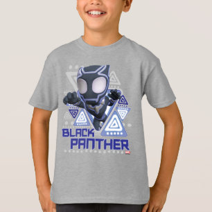 Black Panther Triangular Character Graphic T-Shirt
