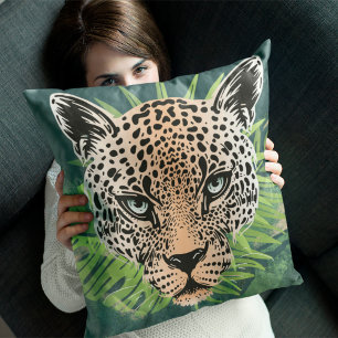 Black Panther Tropical Amazon Throw Pillow