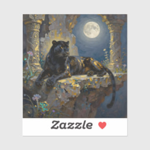 Black Panther under the Full Moon