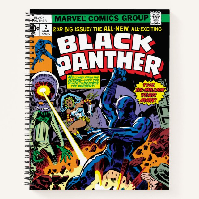 Black Panther Vol 1 Issue #2 Comic Cover Notebook (Front)