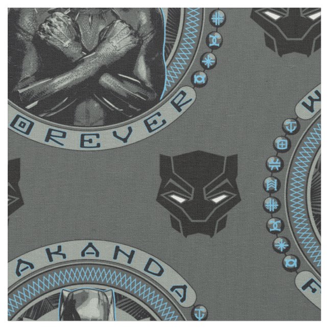 Black Panther | Wakanda Forever Badge Fabric (Close Up)