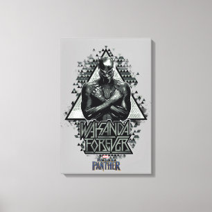 Black Panther   "Wakanda Forever" Graphic Canvas Print