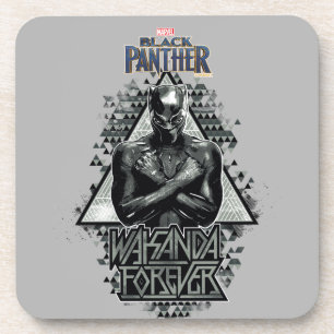 Black Panther   "Wakanda Forever" Graphic Coaster