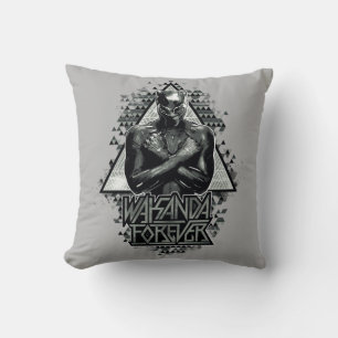 Black Panther   "Wakanda Forever" Graphic Throw Pillow