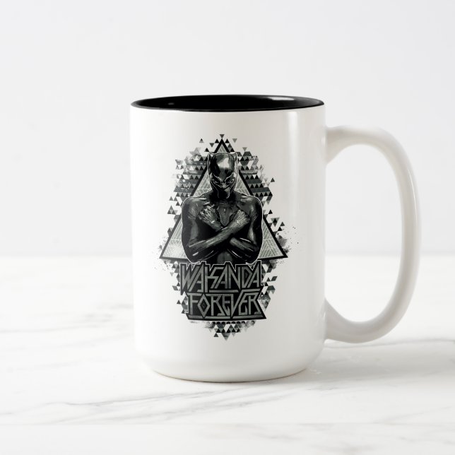 Black Panther | "Wakanda Forever" Graphic Two-Tone Coffee Mug (Right)