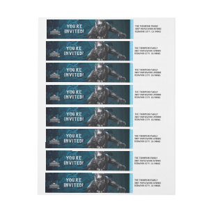 Black Panther Wakandan Tribe Birthday Wrap Around Label