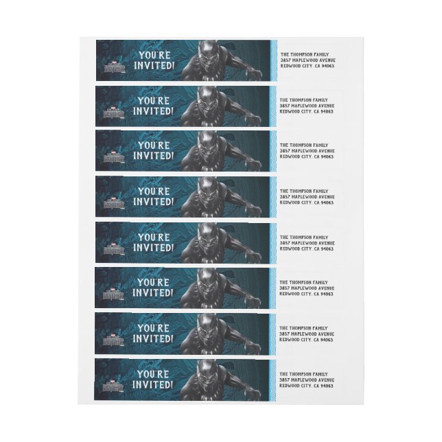 Black Panther | Wakandan Tribe Birthday Wrap Around Label (Sheet)
